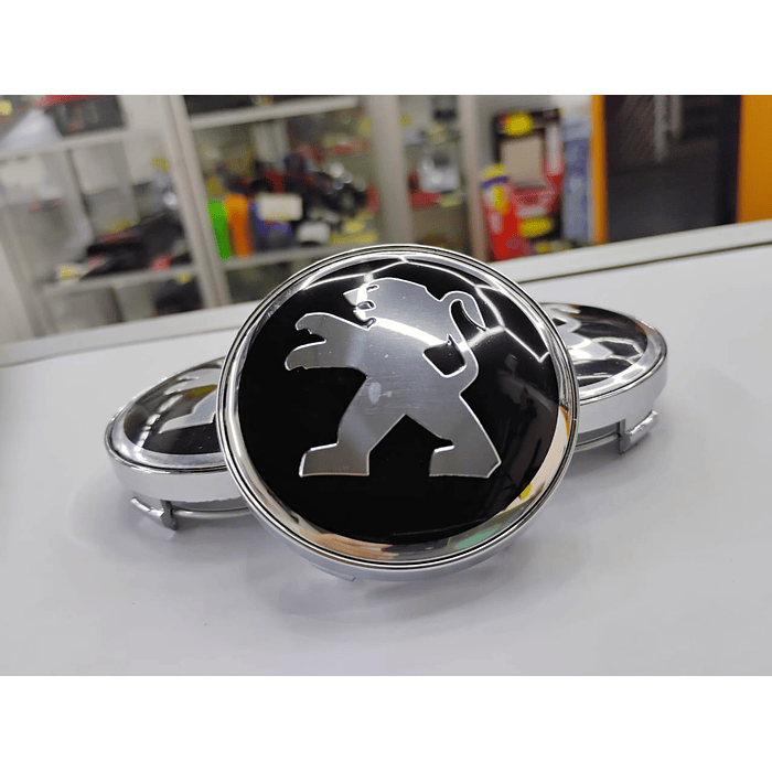 ¡Gran oferta! 🚗💥 *Set x4 Tapas para Centro de Llantas PEUGEOT borde plata* 6