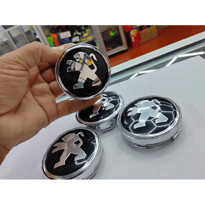 ¡Gran oferta! 🚗💥 *Set x4 Tapas para Centro de Llantas PEUGEOT borde plata* 10