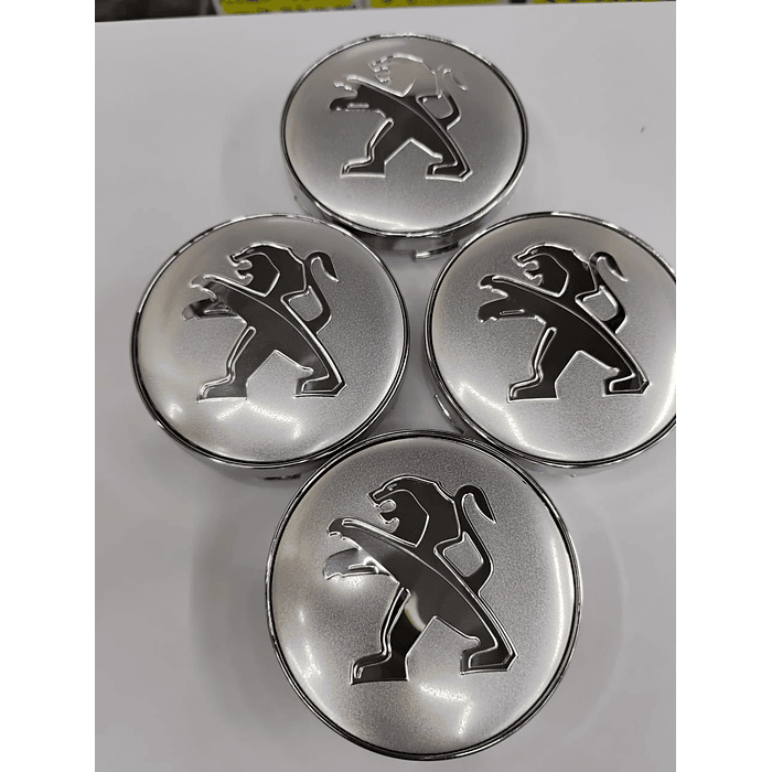 ¡Gran oferta! 🚗💥 *Set x4 Tapas para Centro de Llantas PEUGEOT plata*.  6