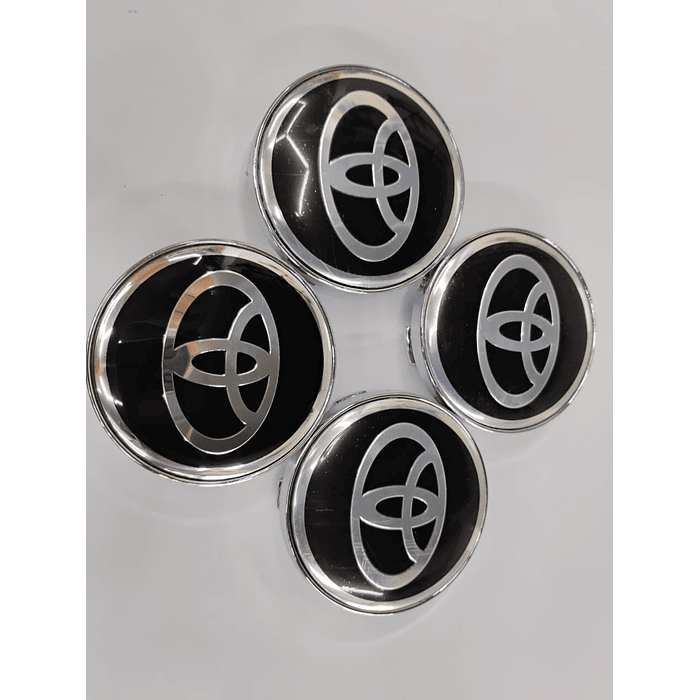 ¡Gran oferta! 🚗💥 *Set x4 Tapas para Centro de Llantas TOYOTA borde plata* 💰 5