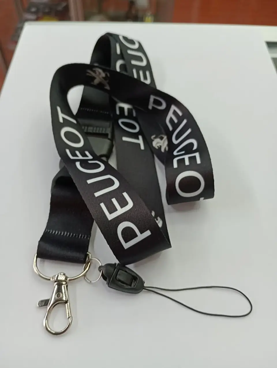 Relámpago llavero tuning lanyard peugeot (negro) 1
