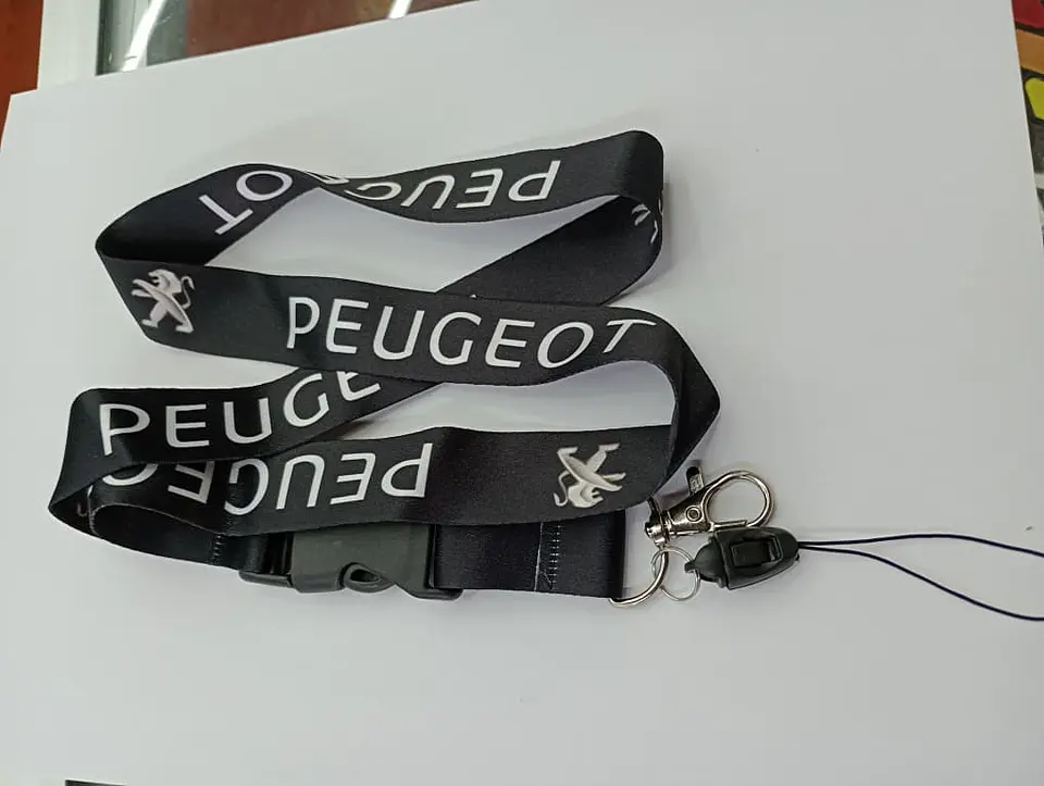 Relámpago llavero tuning lanyard peugeot (negro) 2