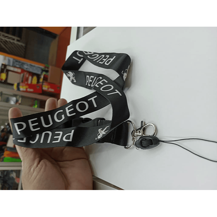 *🔥OFERTA RELÁMPAGO 🔥* *LLAVERO TUNING LANYARD PEUGEOT (NEGRO)* 4