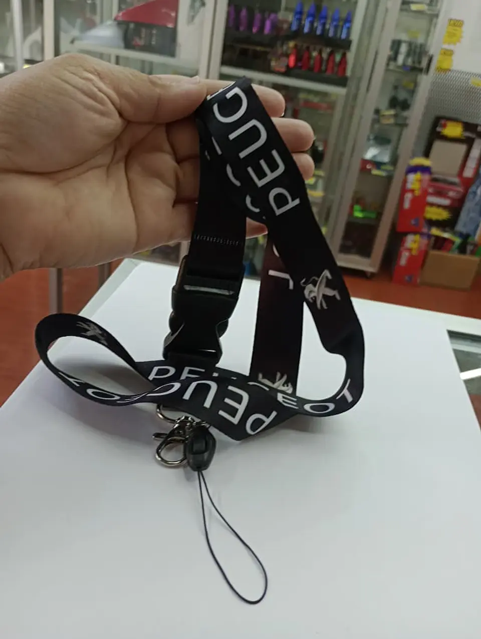 Relámpago llavero tuning lanyard peugeot (negro) 6