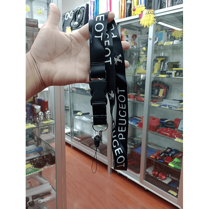*🔥OFERTA RELÁMPAGO 🔥* *LLAVERO TUNING LANYARD PEUGEOT (NEGRO)* 7
