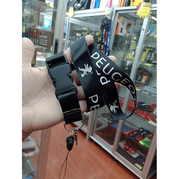*🔥OFERTA RELÁMPAGO 🔥* *LLAVERO TUNING LANYARD PEUGEOT (NEGRO)* 8