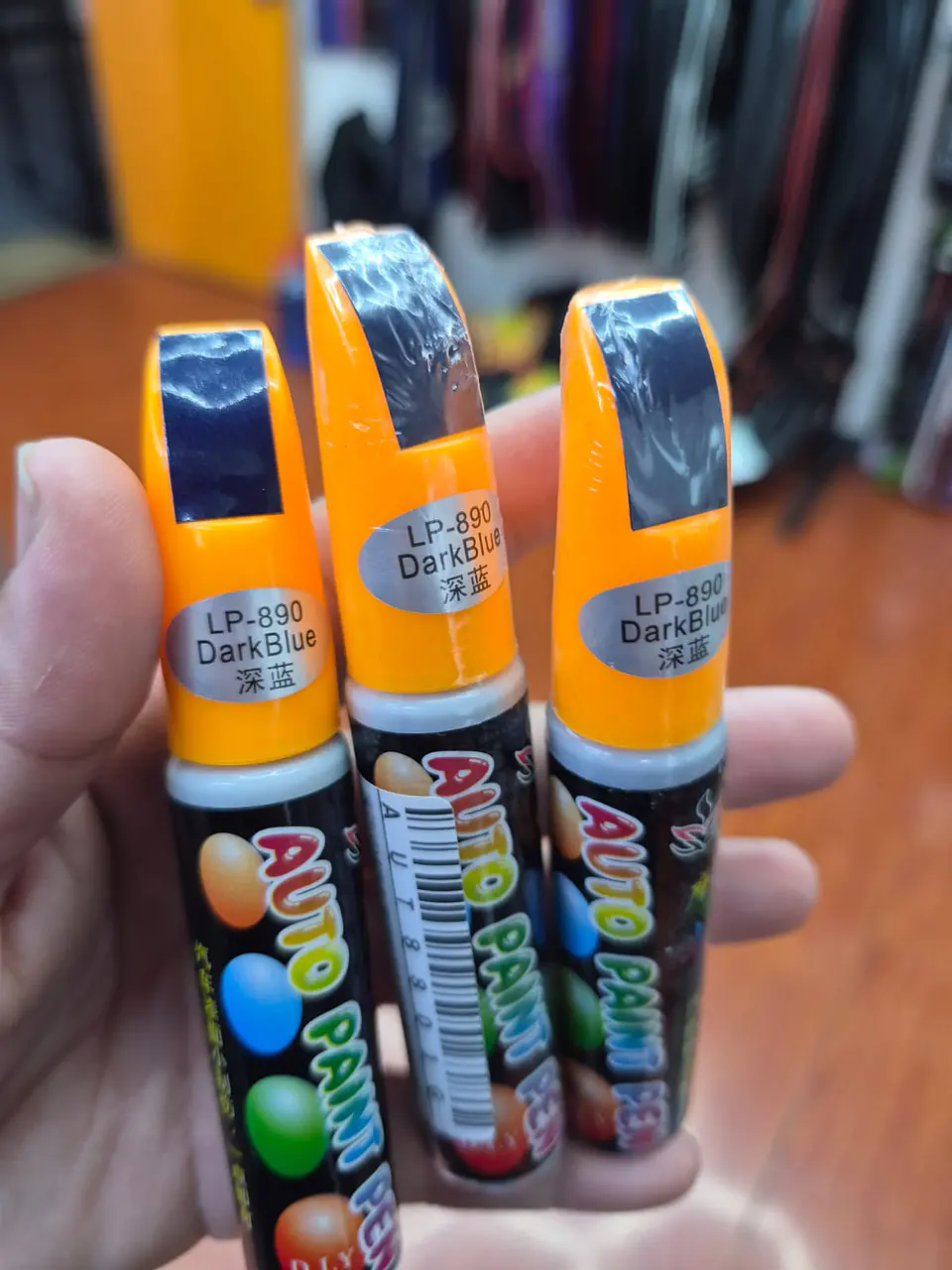 Lápiz de pintura relleno arañazos, resiste agua - Azul Oscuro 7
