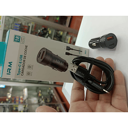 💥Oferta liquidacion💥 Cargador de auto tipo C USB con cable lightning 18w 12v 24v.