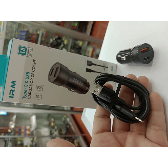 💥Oferta liquidacion💥 Cargador de auto tipo C USB con cable lightning 18w 12v 24v. 1