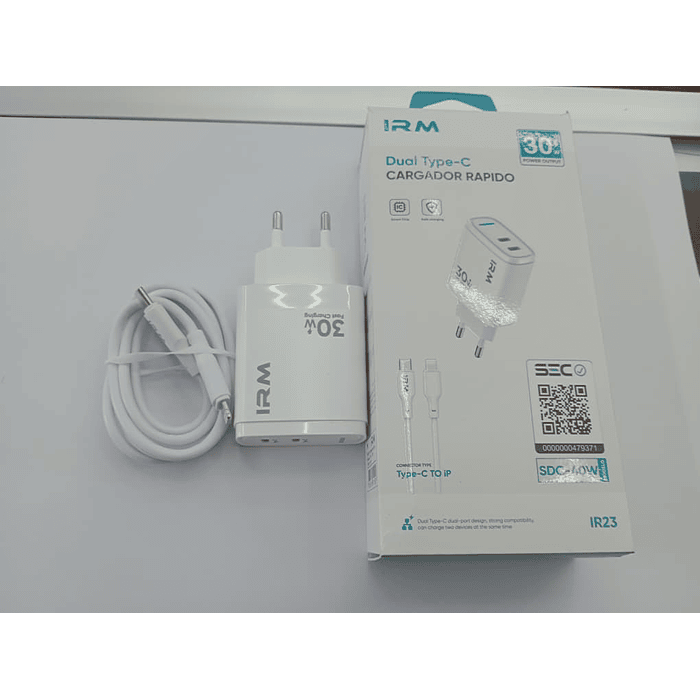 💥Oferta liquidacion💥 Cargador de celular dual tipo C con cable lightning 30w  1