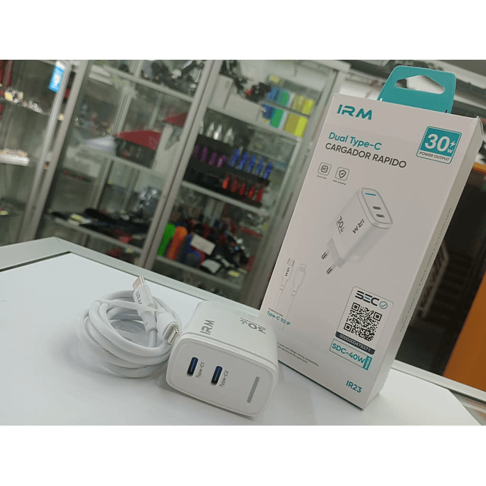 💥Oferta liquidacion💥 Cargador de celular dual tipo C con cable lightning 30w  4
