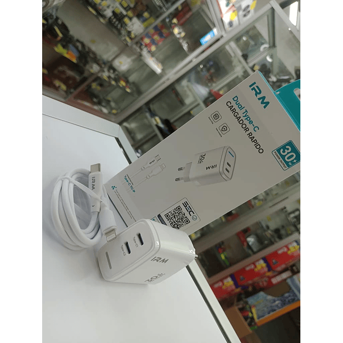 💥Oferta liquidacion💥 Cargador de celular dual tipo C con cable lightning 30w  6