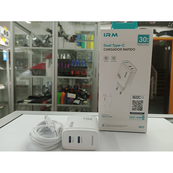 💥Oferta liquidacion💥 Cargador de celular dual tipo C con cable lightning 30w  8