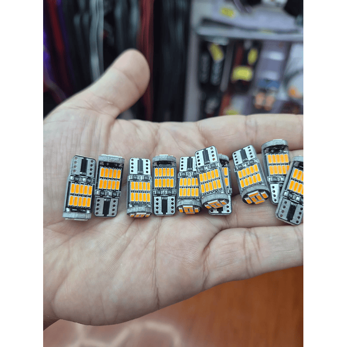 💥*Oferta liquidacion*💥  X10 unidades de Ampolletas led T10 W5W antierror canbus. 12