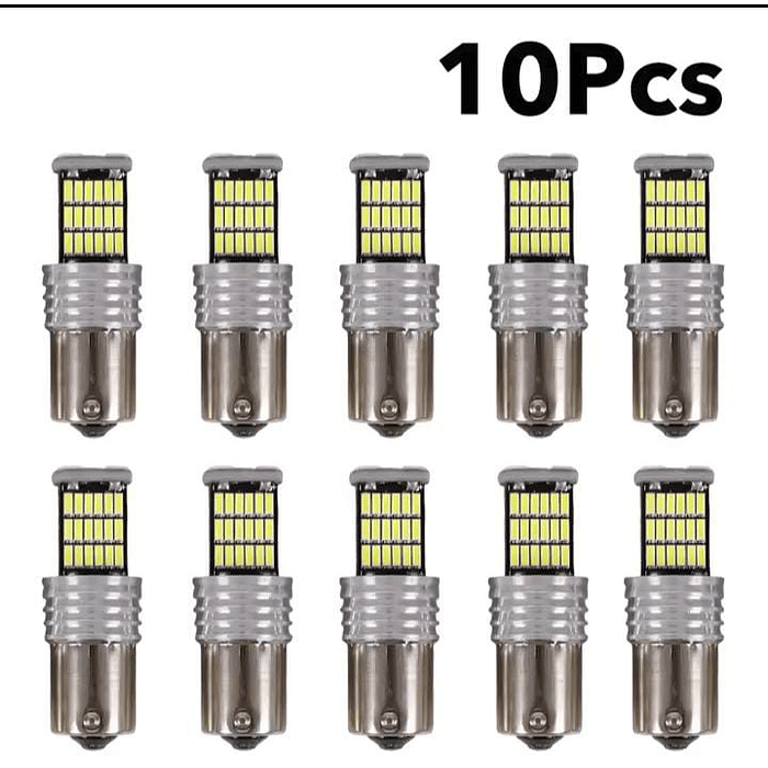 💥Oferta Liquidación💥 X10 ampolletas Led para reversa de autos 1 contacto 12v 1020 lumenes color Blanco Frio 2