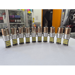💥Oferta Liquidación💥 X10 ampolletas Led para reversa de autos 1 contacto 12v 1020 lumenes color Blanco Frio
