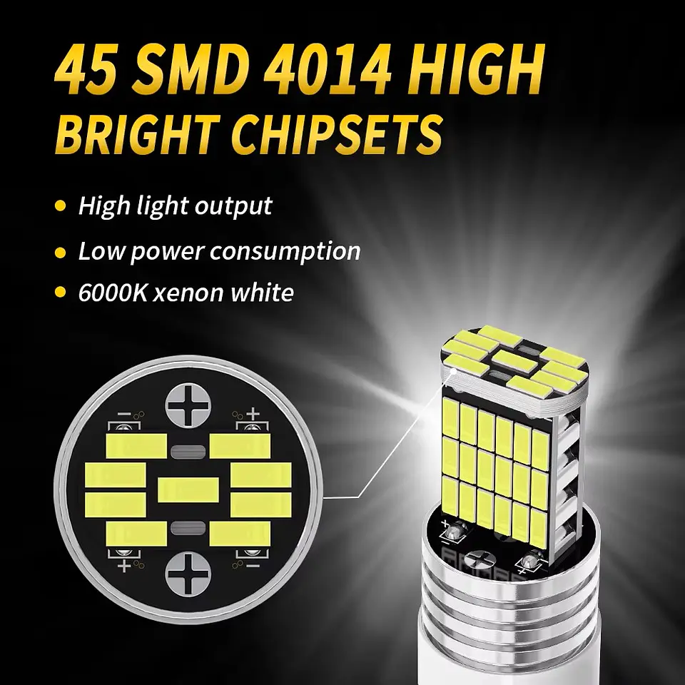 X10 ampolletas Led para reversa de autos 1 contacto 12v 1020 lumenes 8
