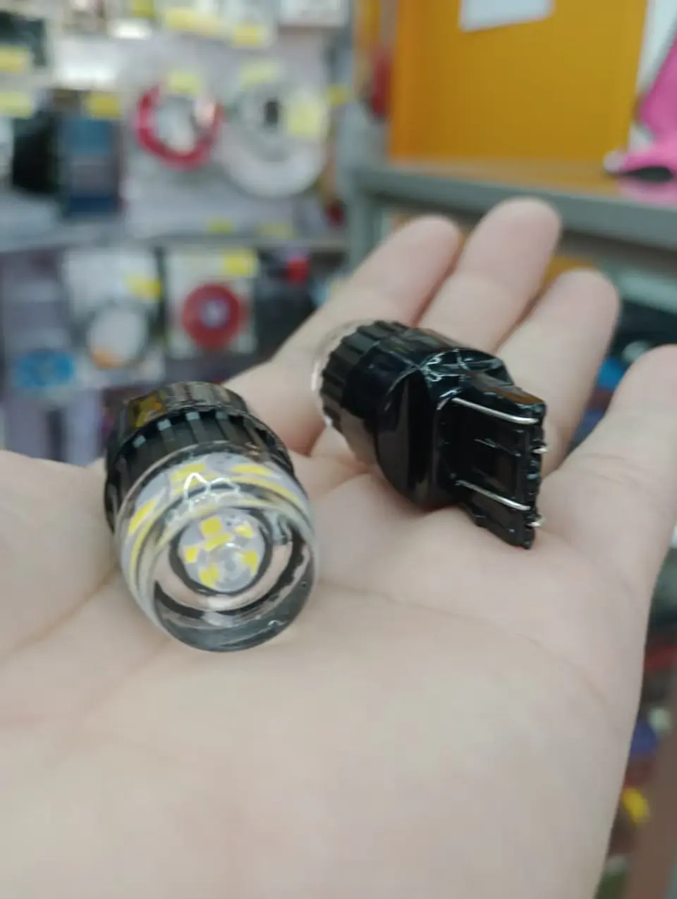 Par Ampolletas Led T20 doble cotacto 6w W21W WY21W Canbus 12v 48v 6