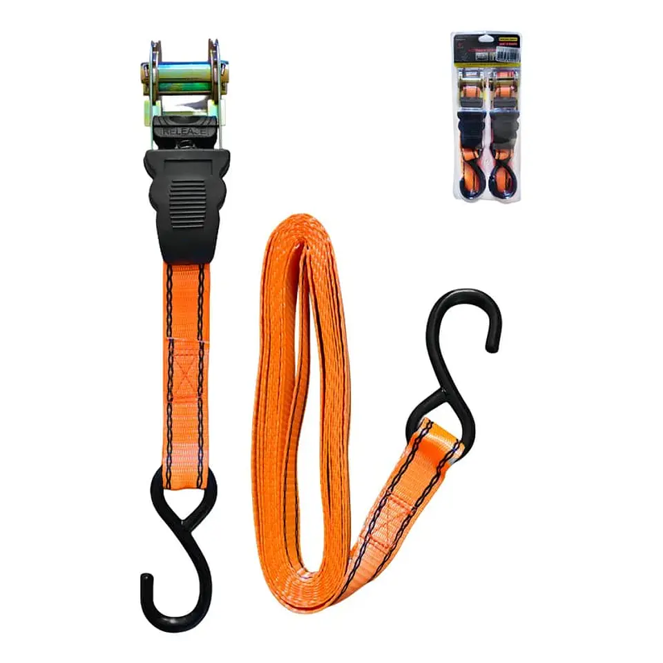 X2 Eslingas De Amarre Con Ratchet 2,54cm X 457cm 4