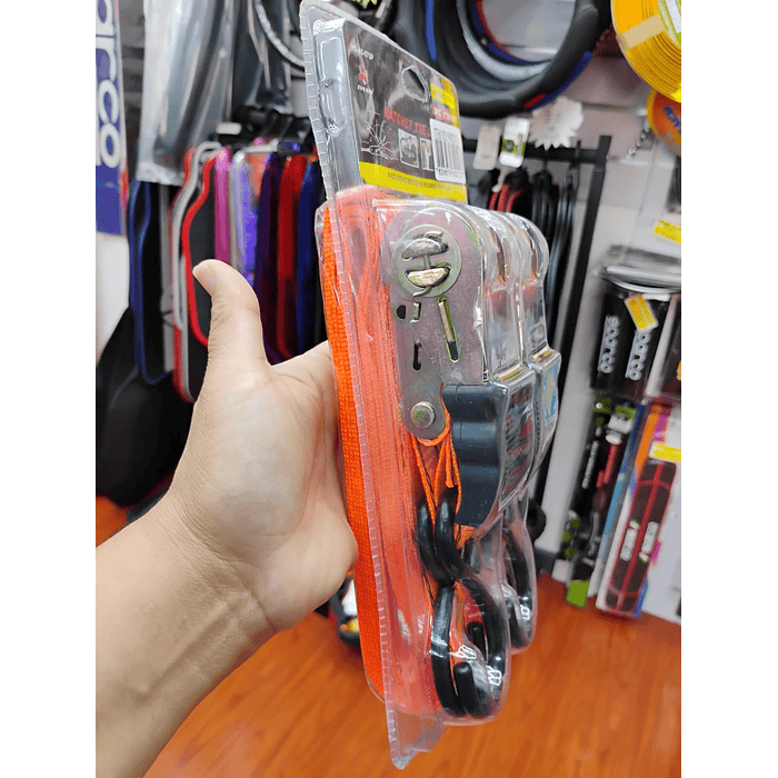 🌟Oferta especial🌟 X2 Eslingas De Amarre Con Ratchet 2,54cm X 457cm  7