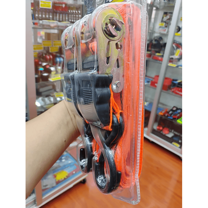 🌟Oferta especial🌟 X2 Eslingas De Amarre Con Ratchet 2,54cm X 457cm  8