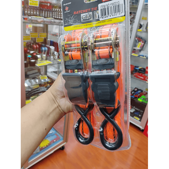🌟Oferta especial🌟 X2 Eslingas De Amarre Con Ratchet 2,54cm X 457cm  1