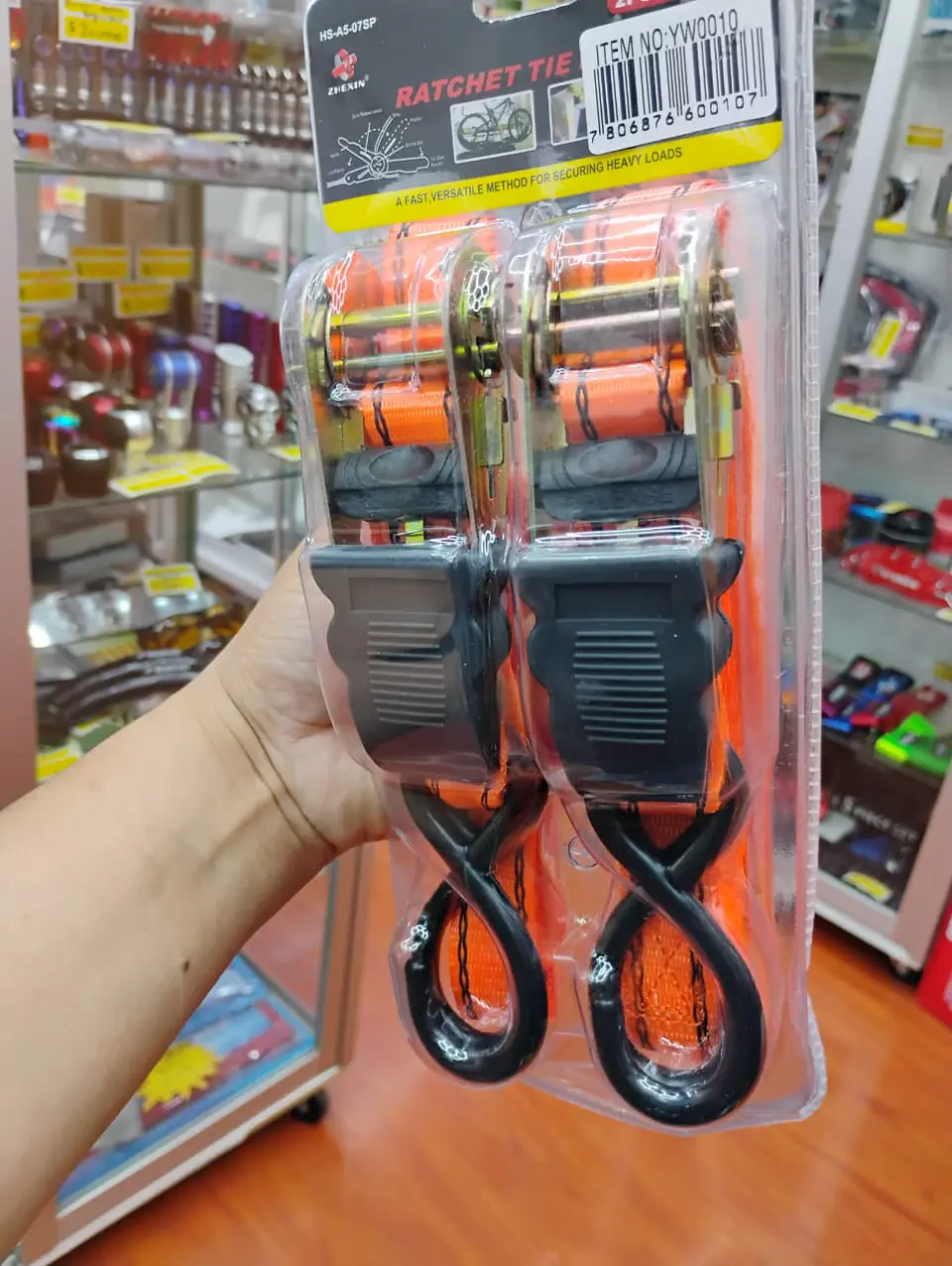 X2 Eslingas De Amarre Con Ratchet 2,54cm X 457cm 1