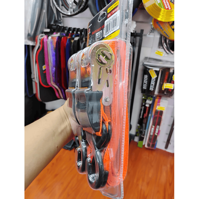 🌟Oferta especial🌟 X2 Eslingas De Amarre Con Ratchet 2,54cm X 457cm  10