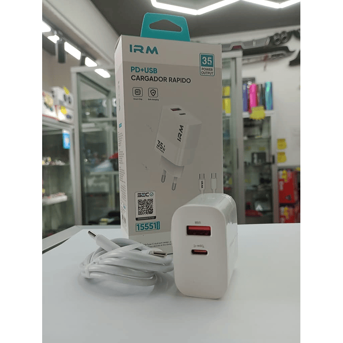 💥Oferta liquidacion💥 Cargador de auto tipo C USB con cable tipo C a C 35w 3