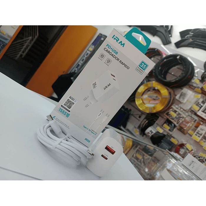 💥Oferta liquidacion💥 Cargador de auto tipo C USB con cable tipo C a C 35w 7