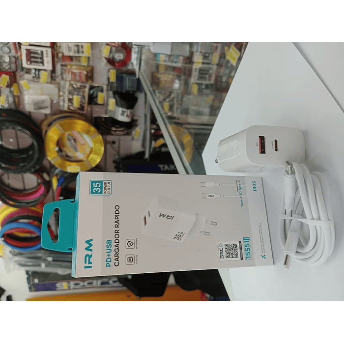 💥Oferta liquidacion💥 Cargador de auto tipo C USB con cable tipo C a C 35w 8