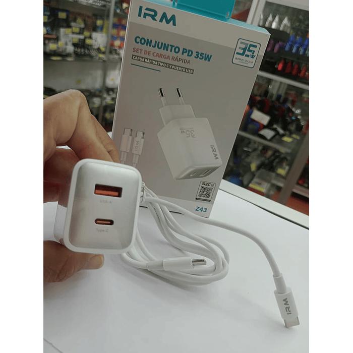 💥Oferta liquidacion💥 Cargador de auto tipo C USB con cable tipo C a C 35w 7