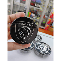  Set X4 Tapas Centro de Llantas Reemplazo Original Peugeot 58mm x 60mm✨ 