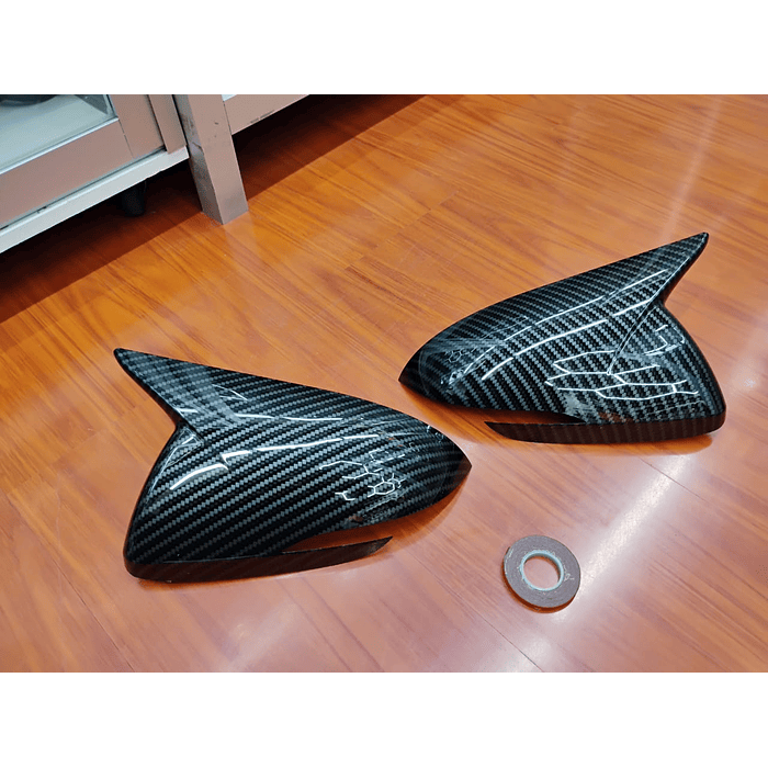 🚗💯Oferta especial 🌟  Tapas Espejos Carbono para Hyundai Elantra 2017-18 / Accent 2018-23  I30 2017 a 2023 con luz  Intermitente 4