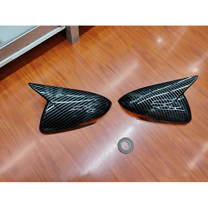 🚗💯Oferta especial 🌟  Tapas Espejos Carbono para Hyundai Elantra 2017-18 / Accent 2018-23  I30 2017 a 2023 con luz  Intermitente 2