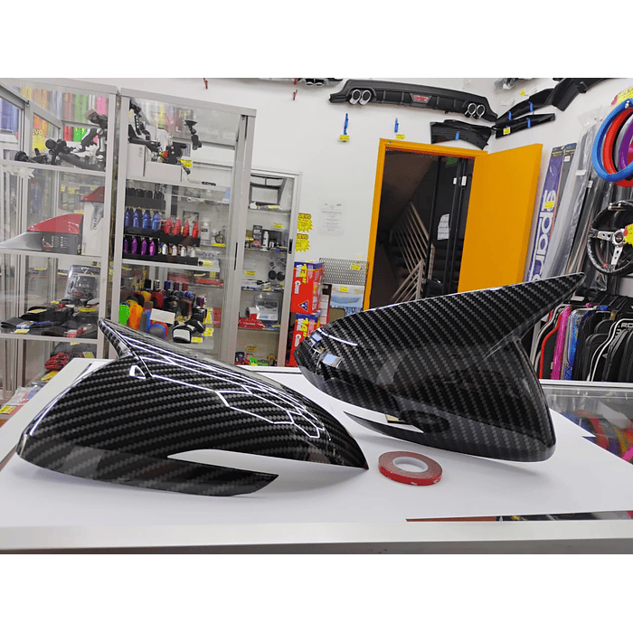 🚗💯Oferta especial 🌟  Tapas Espejos Carbono para Hyundai Elantra 2017-18 / Accent 2018-23  I30 2017 a 2023 con luz  Intermitente 5