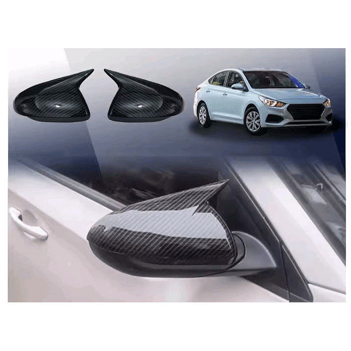 🚗💯Oferta especial 🌟  Tapas Espejos Carbono para Hyundai Elantra 2017-18 / Accent 2018-23  I30 2017 a 2023 Sin Intermitente 10