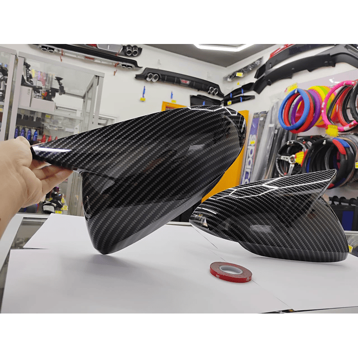 🚗💯Oferta especial 🌟  Tapas Espejos Carbono para Hyundai Elantra 2017-18 / Accent 2018-23  I30 2017 a 2023 Sin Intermitente 7