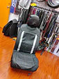 Fundas de asiento individual eco cuero negro franja plateada hilo de - thumbnail 8