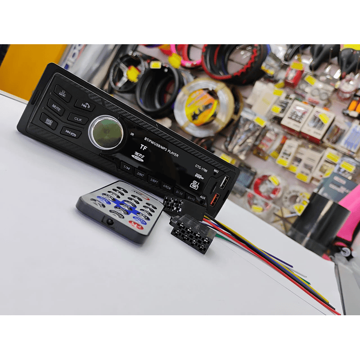 🔥 OFERTA DE LIQUIDACION 🔥   Radio reproductor 1 Din con Bluetooth, llamadas Bluetooth, MP3, USB, SD para autos 12v radio am/fm salidas 4x50w 18.8cmx5.8cm modelo 1790 1