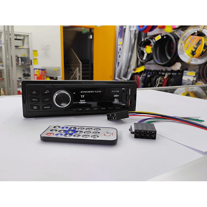 🔥 OFERTA DE LIQUIDACION 🔥   Radio reproductor 1 Din con Bluetooth, llamadas Bluetooth, MP3, USB, SD para autos 12v radio am/fm salidas 4x50w 18.8cmx5.8cm modelo 1790 4