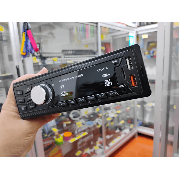 🔥 OFERTA DE LIQUIDACION 🔥   Radio reproductor 1 Din con Bluetooth, llamadas Bluetooth, MP3, USB, SD para autos 12v radio am/fm salidas 4x50w 18.8cmx5.8cm modelo 1790 5