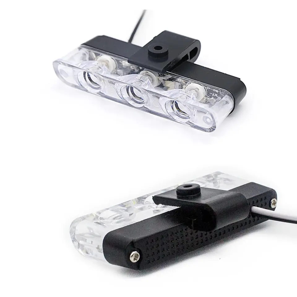 Kit de 4 luces para rejilla estrobo LED 12V amarillo ámbar 6