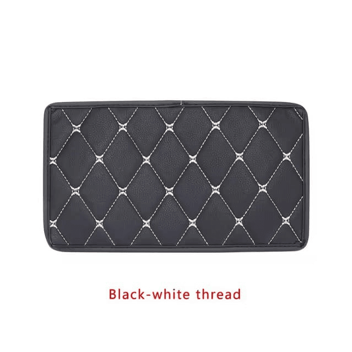 💥Oferta especial💥 Funda para apoyabrazos auto eco cuero universal hilo blanco 🚗 3