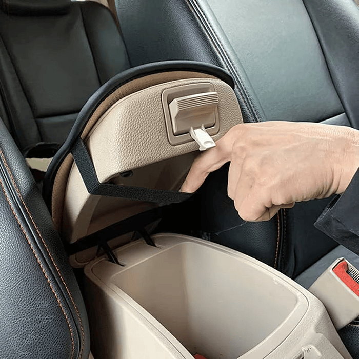 💥Oferta especial💥 Funda para apoyabrazos auto eco cuero universal hilo blanco 🚗 4