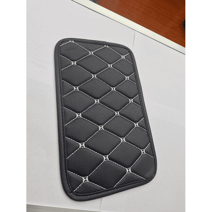 💥Oferta especial💥 Funda para apoyabrazos auto eco cuero universal hilo blanco 🚗 6