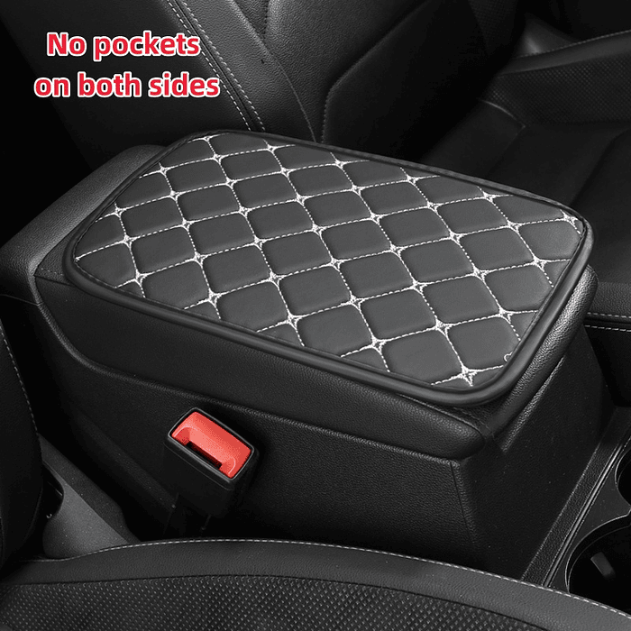 💥Oferta especial💥 Funda para apoyabrazos auto eco cuero universal hilo blanco 🚗 8