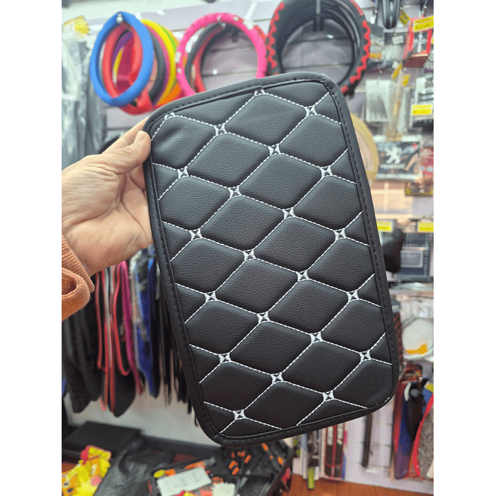 💥Oferta especial💥 Funda para apoyabrazos auto eco cuero universal hilo blanco 🚗 9