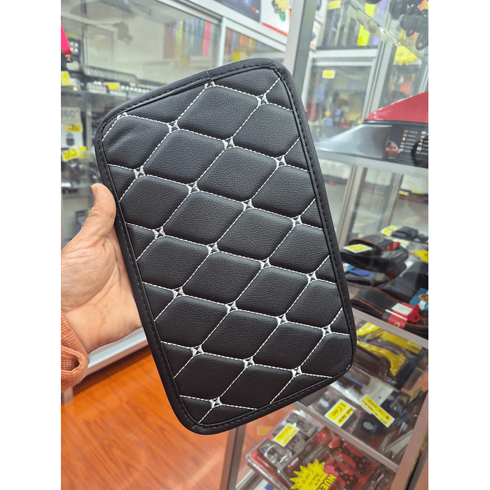 💥Oferta especial💥 Funda para apoyabrazos auto eco cuero universal hilo blanco 🚗 11