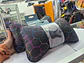 X2 Almohadas apoya cabeza linea de colores ecocuero negro universal - Miniatura 3